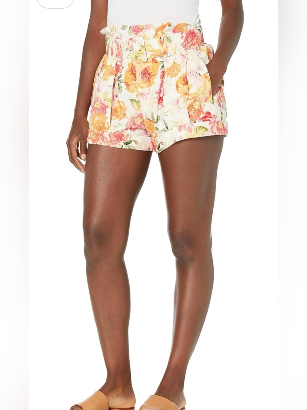 For Love And Lemons PEONY PLEATED LINEN SHORT, Sz M - Picture 8 of 16